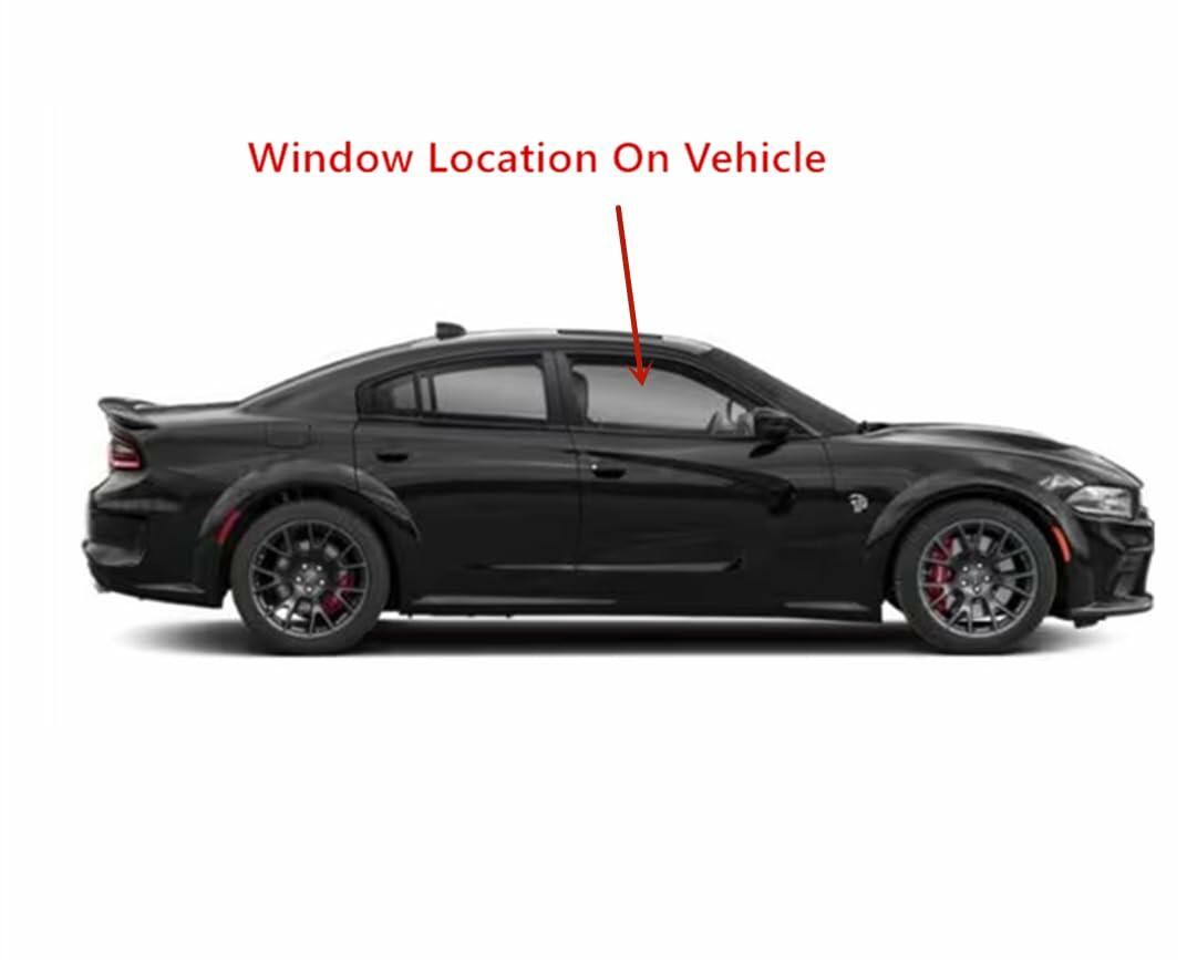 Factory Privacy Tinted Laminated Passenger Right Side Front Door Window Door Glass Compatible with Dodge Charger 2011-2023 Models