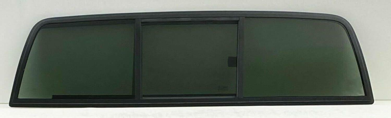 3-Panel Manual Rear Back Slider Window Glass Compatible with Toyota Pickup 2-Door Standard Cab 1984-1995 Models (Not For Extended Or Tacoma Pickups)