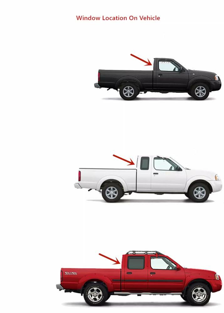 Rear Sliding Window Glass Back Slider Compatible with Nissan Frontier Pickup 1998-2004 Models