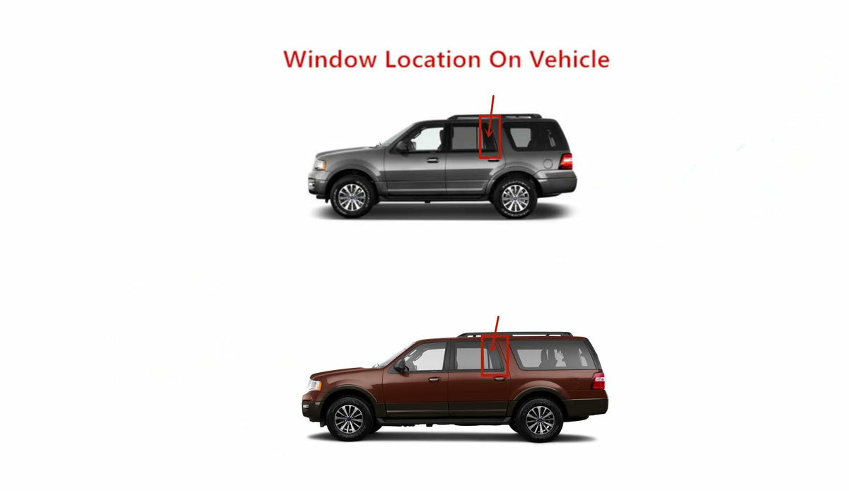 Driver Left Side Rear Vent Window Vent Glass Compatible with Ford Expedition/Lincoln Navigator 2003-2017 Models