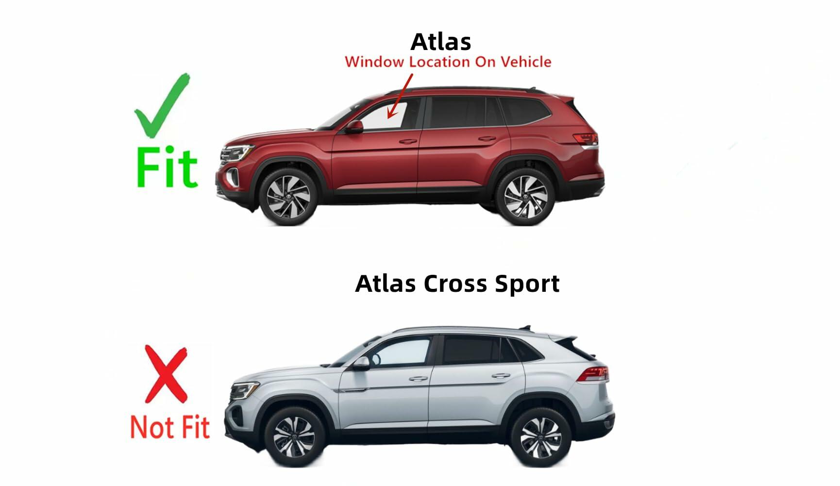 Driver Left Side Front Door Window Door Glass Compatible with Volkswagen Atlas 2018-2026 Models