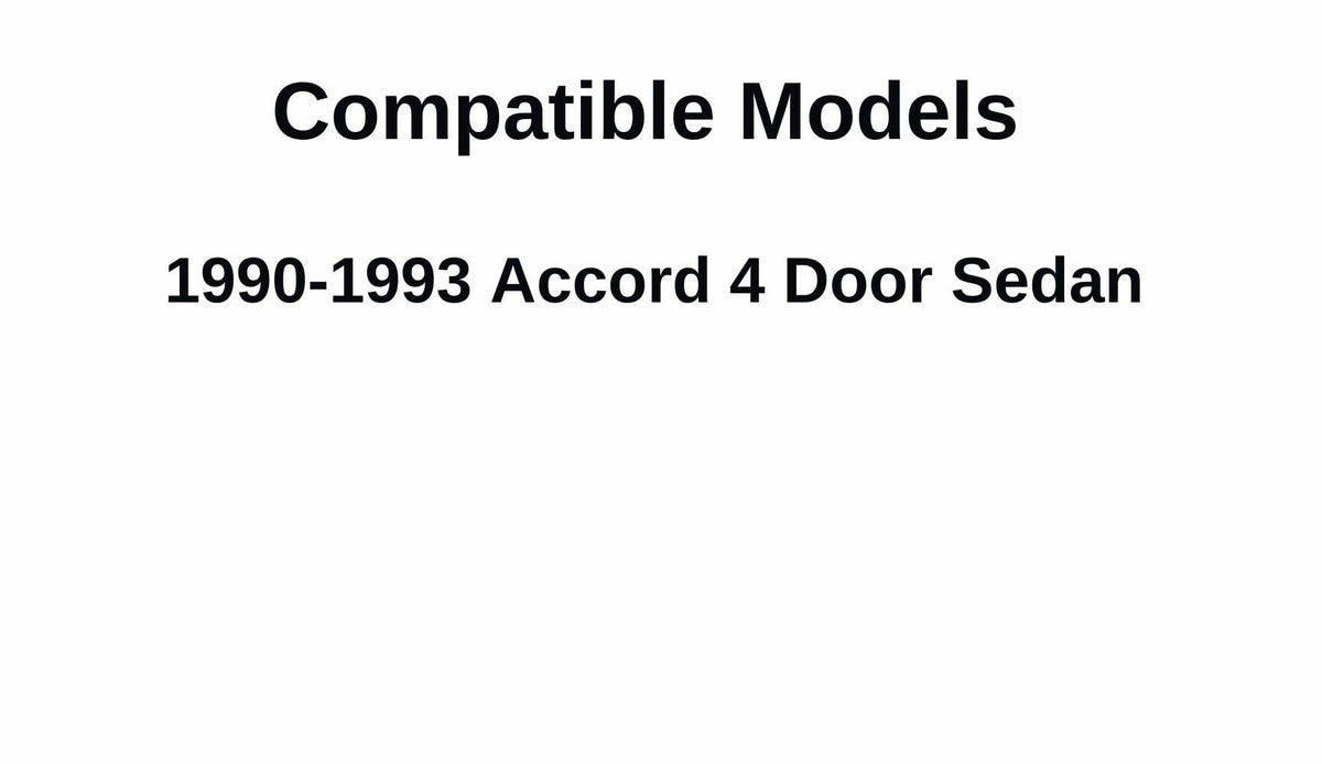 Passenger Right Side Rear Vent Window Vent Glass Compatible with Honda Accord 4 Door Sedan 1990-1993 Models
