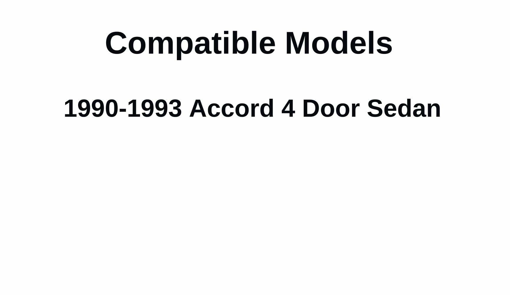 Passenger Right Side Rear Vent Window Vent Glass Compatible with Honda Accord 4 Door Sedan 1990-1993 Models