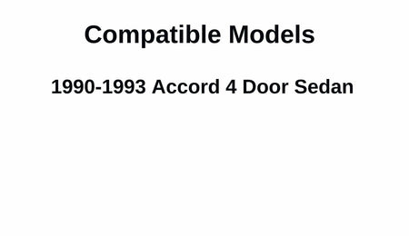 Passenger Right Side Rear Vent Window Vent Glass Compatible with Honda Accord 4 Door Sedan 1990-1993 Models