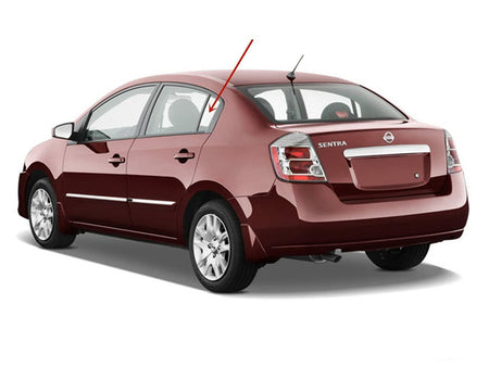 Driver Left Side Rear Vent Glass Window Compatible with Nissan Sentra 4 Door Sedan 2007-2012 Models