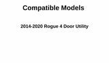 Bright Trim Style Driver Left Side Quarter Window Quarter Glass Compatible with Nissan Rogue 2014-2020 Models (Not For Rogue Sport or Rogue Select)