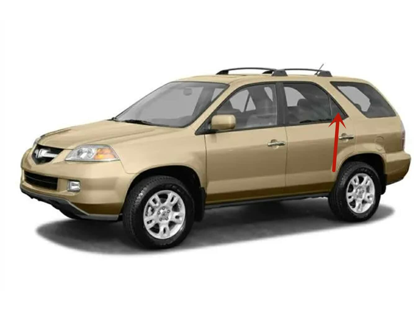 Driver Left Side Rear Vent Window Vent Glass Privacy Compatible with Acura MDX 2001-2006 Models