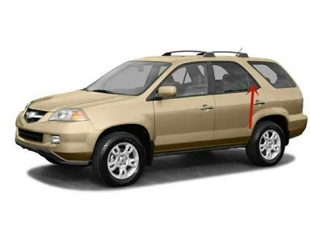 Driver Left Side Rear Vent Window Vent Glass Privacy Compatible with Acura MDX 2001-2006 Models