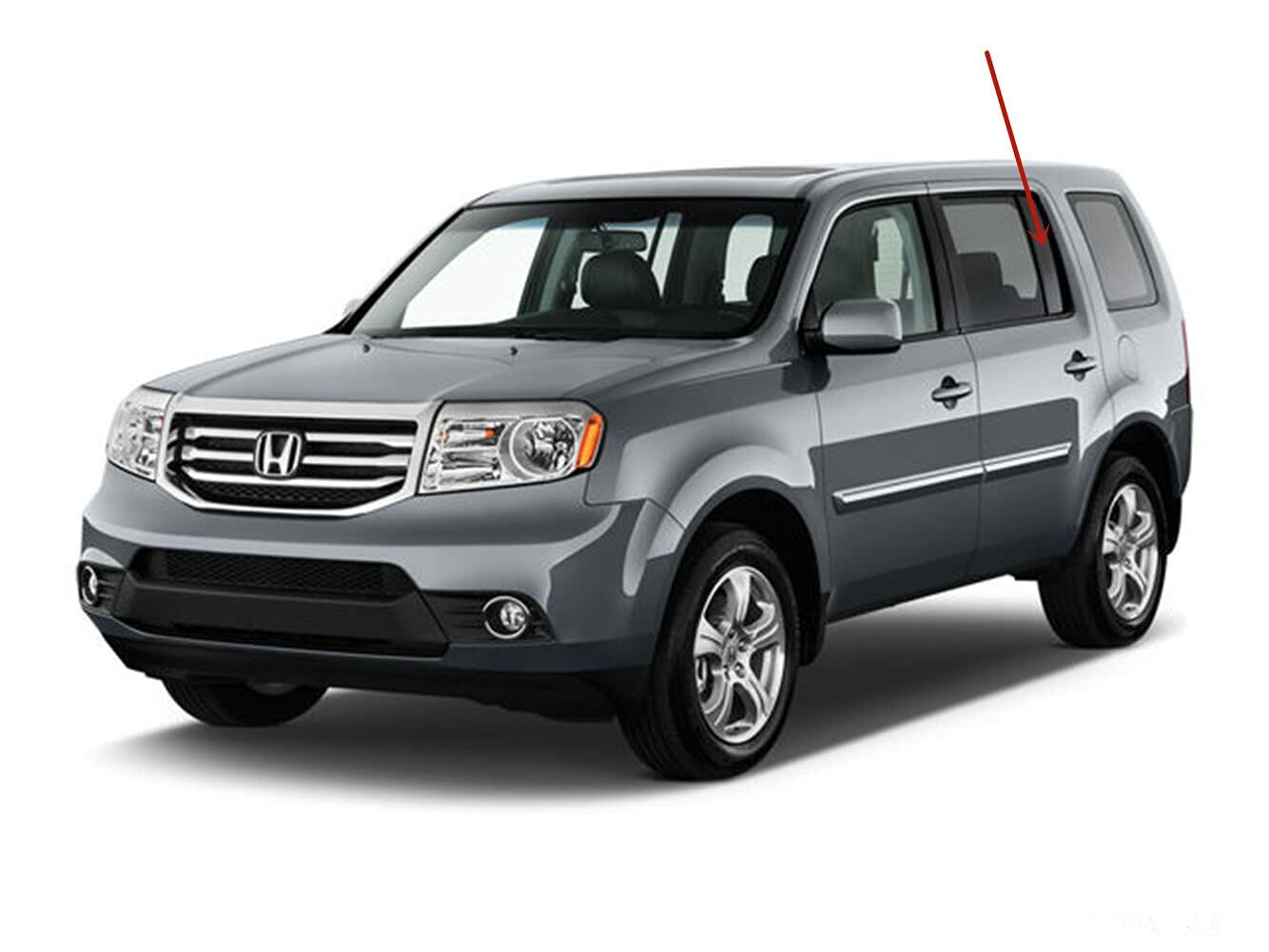 Driver Left Side Rear Vent Window Vent Glass Compatible with Honda Pilot 2009-2015 Models