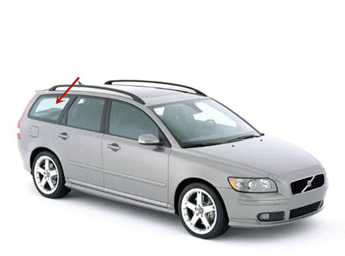 OEM Passenger Right Side Rear Quarter Window Quarter Glass W/Antenna Style Compatible with Volvo V50 2005-2011 Models