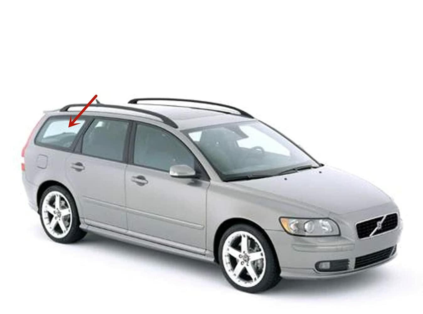 OEM Passenger Right Side Rear Quarter Window Quarter Glass W/Antenna Style Compatible with Volvo V50 2005-2011 Models
