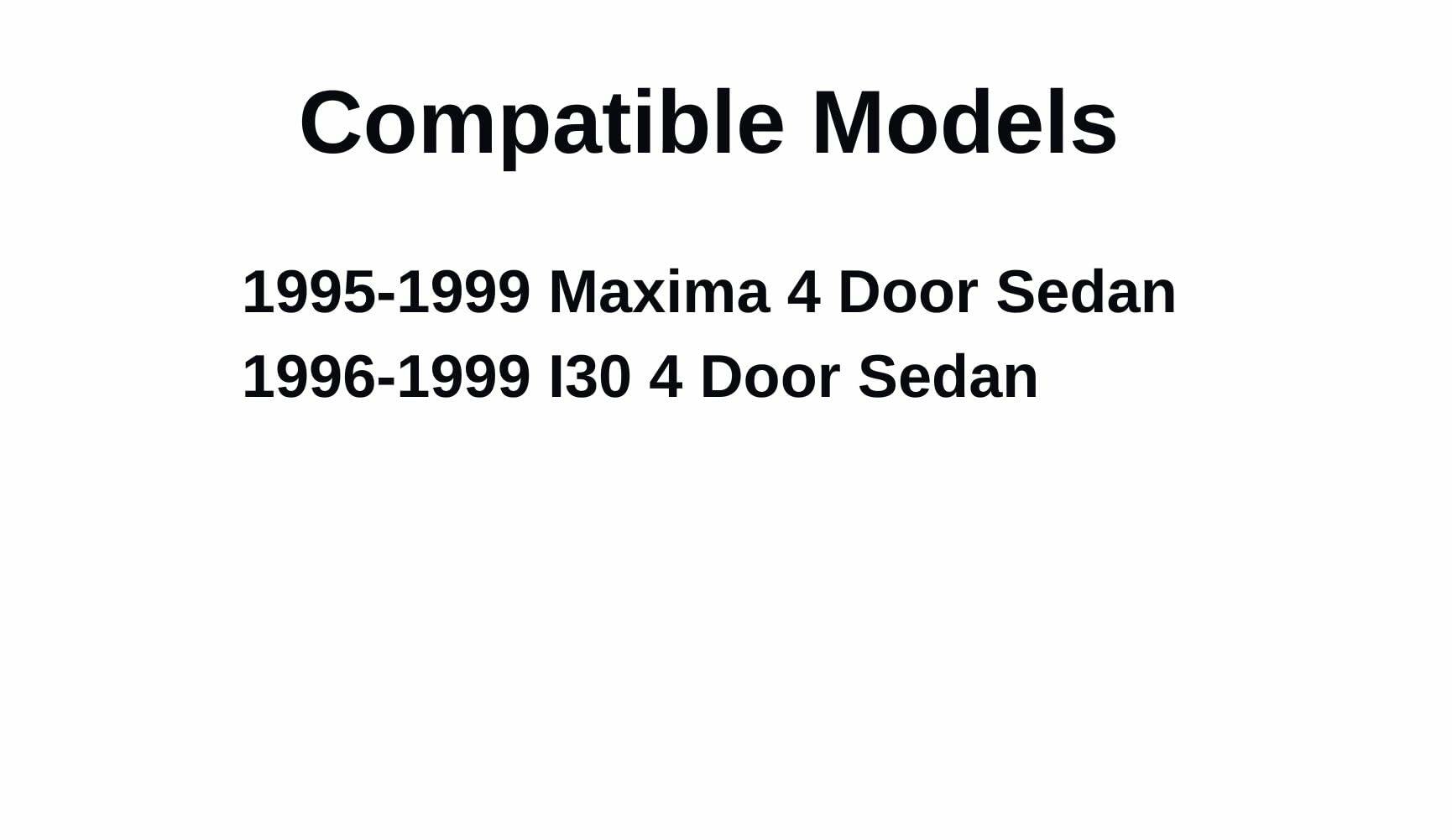Passenger Right Side Rear Vent Glass Vent Window Compatible with Nissan Maxima/Infiniti I30 4 Door Sedan 1995-1999 Models