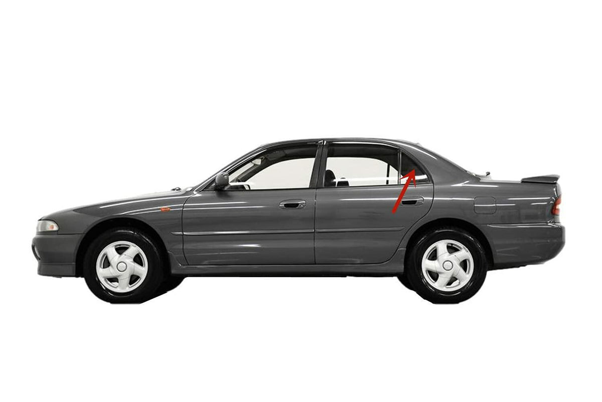 Driver Left Side Rear Vent Window Vent Glass Compatible with Mitsubishi Galant 1994-1998 Models