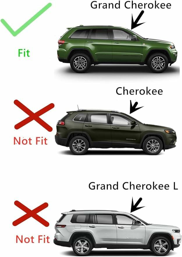 OE Black Moulding Privacy Passenger Right Side Quarter Window Quarter Glass Compatible with Jeep Grand Cherokee 2016-2021 Grand Cherokee WK 2022 Models (Not For Cherokee, or Grand Cherokee L)