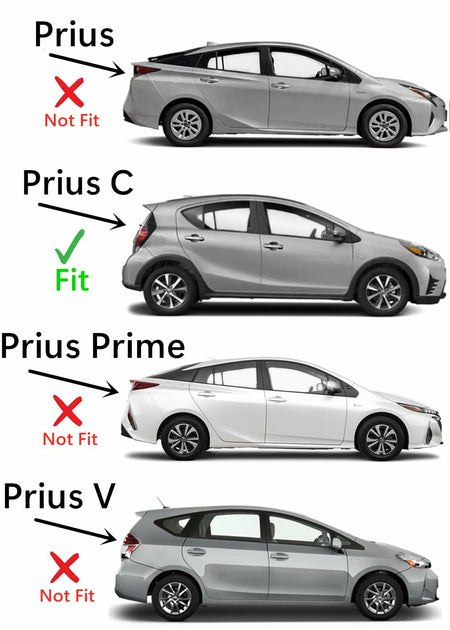 Passenger Right Side Rear Vent Window Vent Glass Compatible with Toyota Prius C 2012-2019 Models
