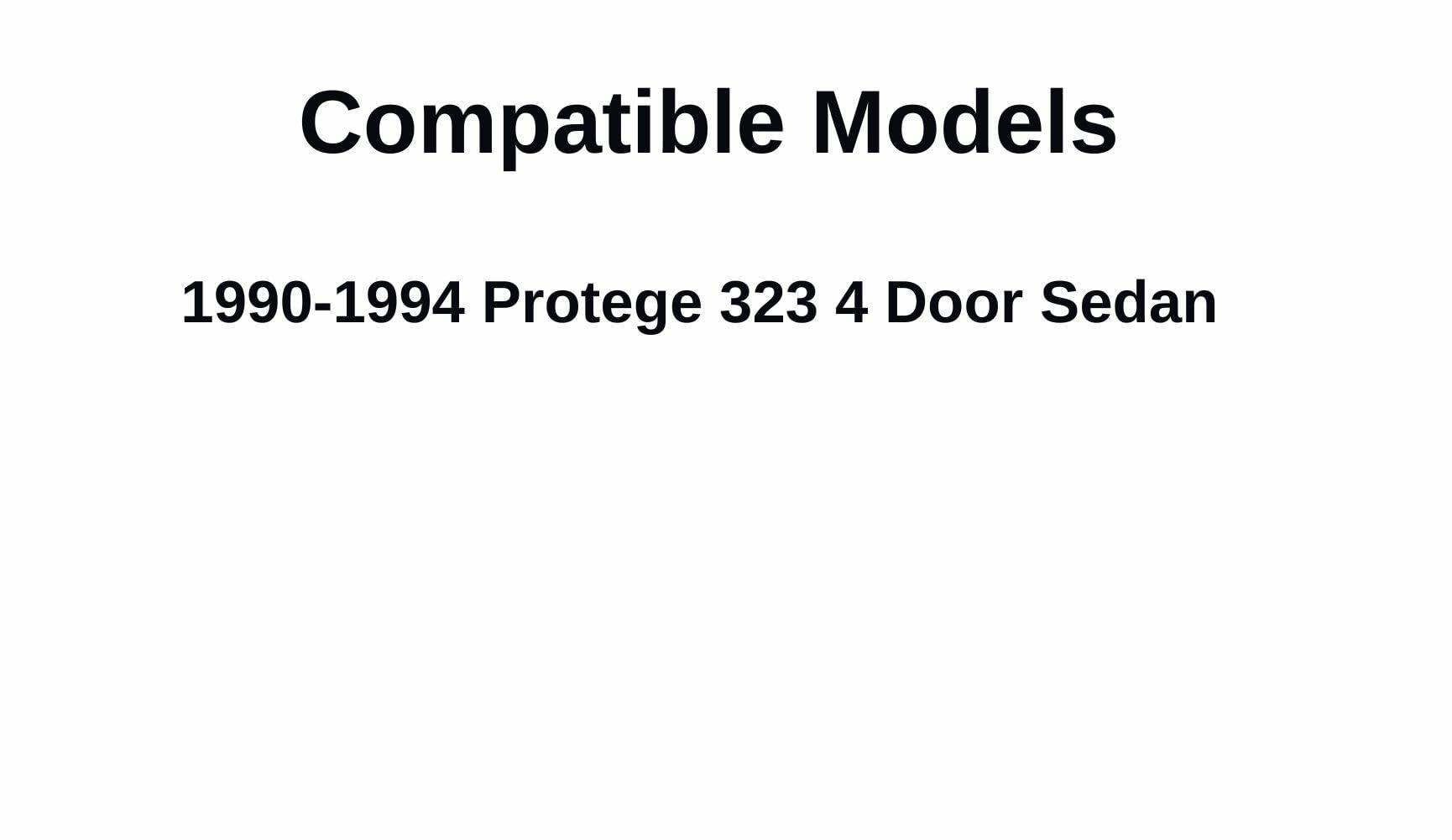 Driver Left Side Rear Vent Glass Vent Window Compatible with Mazda Protege 323 4 Door Sedan 1990-1994 Models