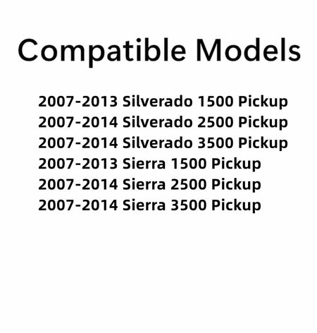 Non-Heated High Performance Manual Back Slider Window Glass Compatible with GMC Sierra/Chevrolet Silverado Pickup 1500 2007-2013 Models/2500 3500 2007-2014 Models (Not For Classic Models)