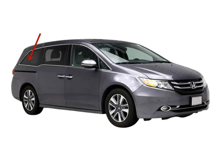 With Antenna Style Passenger Right Side Quarter Window Quarter Glass Compatible with Honda Odyssey 2011-2017 Models