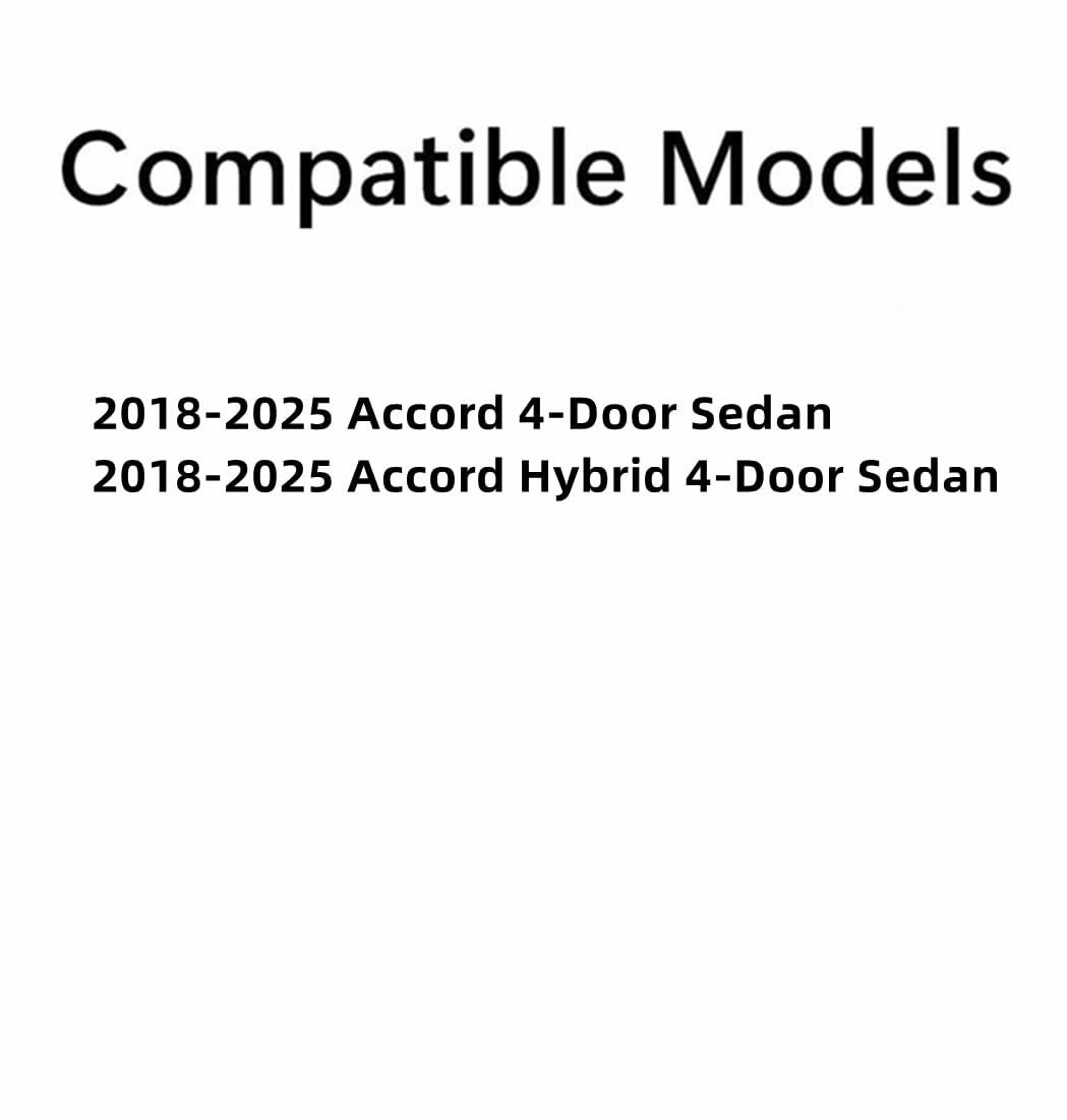 Driver Left Side Rear Door Window Door Glass Compatible with Honda Accord 4 Door Sedan 2018-2025 Models