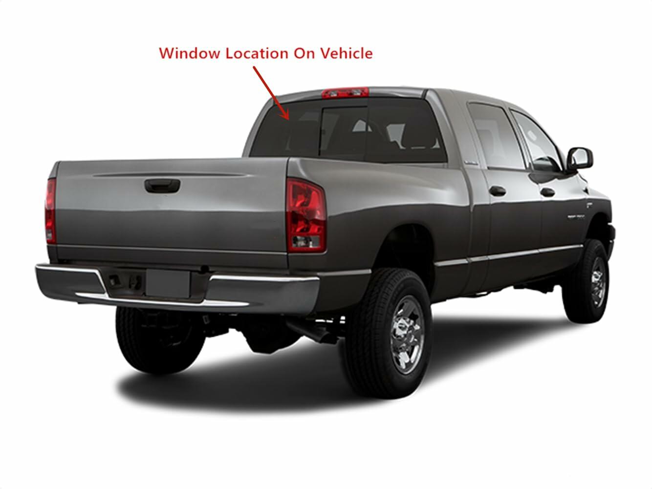 Complete Set with Motor Back Window Back Power Slider Glass Compatible with Dodge Ram 2006-2008 1500 Models/2006-2009 2500 3500 4500 5500 Models