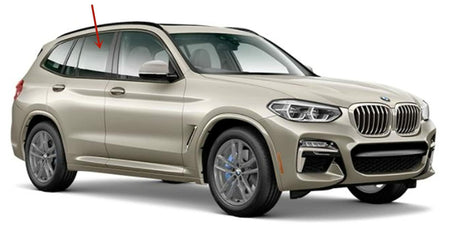 Passenger Right Side Rear Door Window Door Glass Compatible with BMW X3 2018-2024 Models
