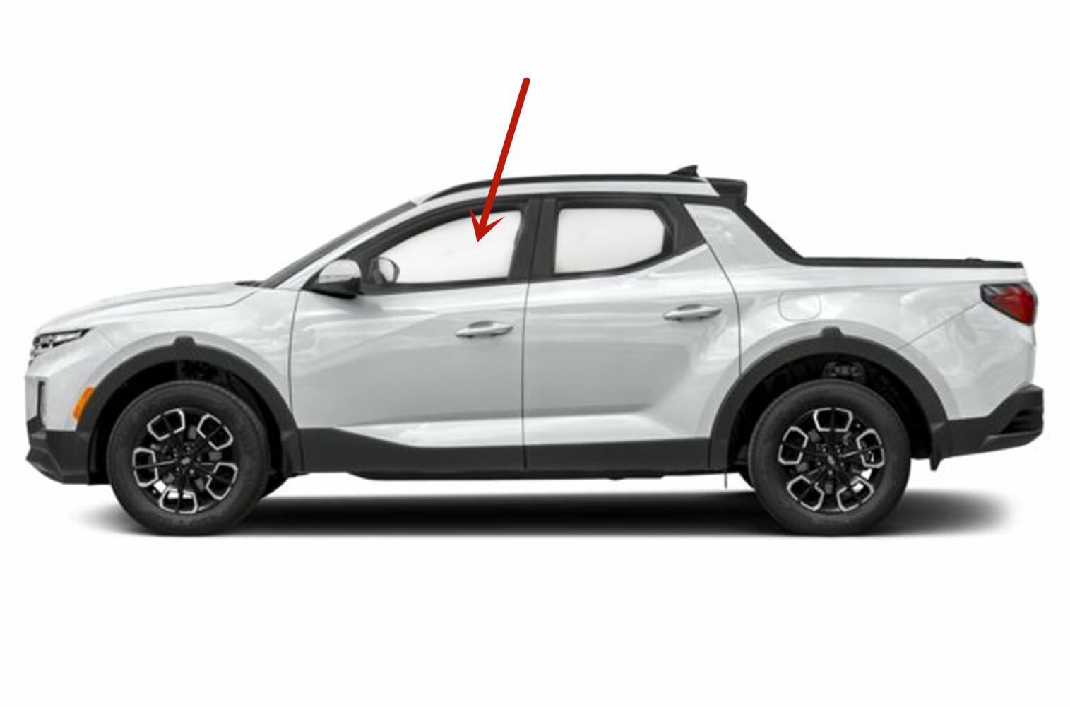 Tempered Driver Left Side Front Door Window Door Glass Compatible with Hyundai Santa Cruz 2022-2026 / Tucson 2022-2026 Models
