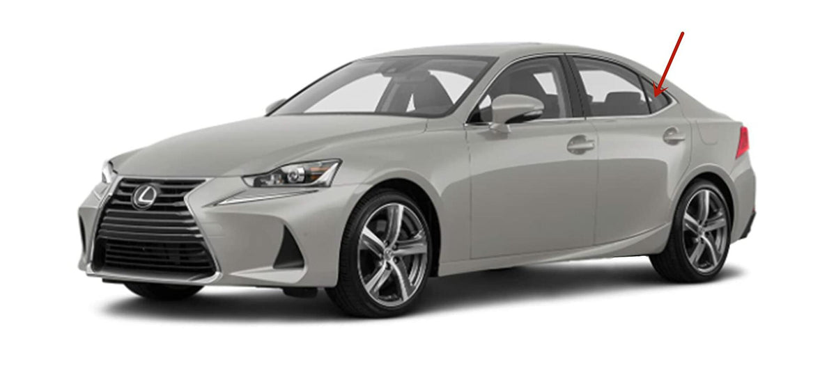 Driver Left Side Rear Vent Window Vent Glass Compatible with Lexus IS250 2014-2017 / IS350 2014-2020 / IS200t 2016-2017 / IS300 2016-2020 4 Door Sedan Modles