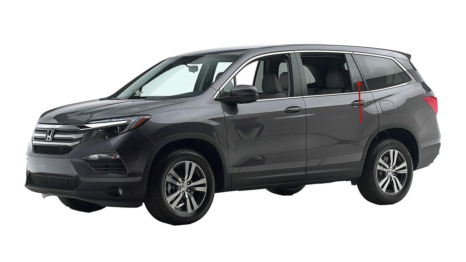 Driver Left Side Rear Vent Window Vent Glass Compatible with Honda Pilot 2016-2022 / Passport 2019-2025 Models