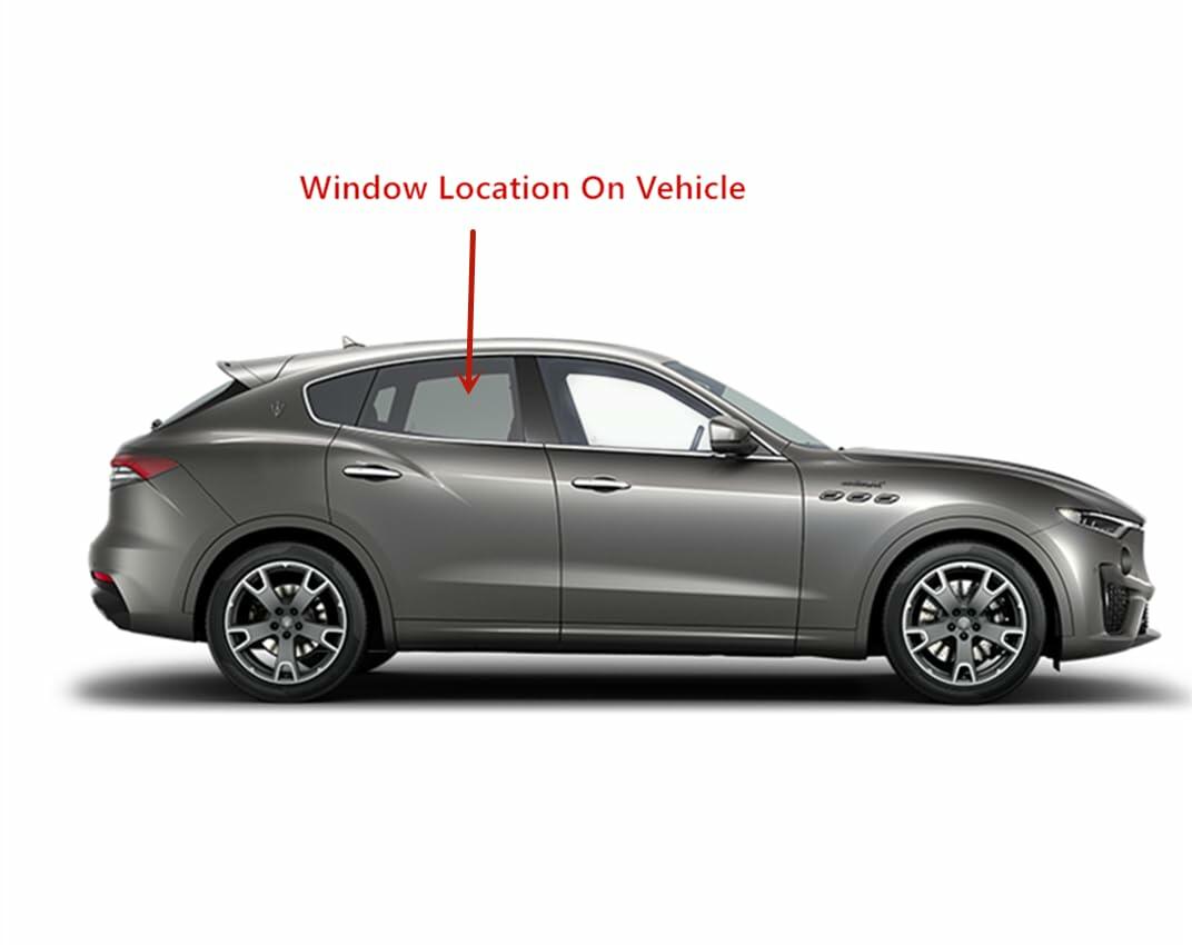 Laminated Passenger Right Side Rear Door Window Glass Compatible with Maserati Levante 2016-2024 Models