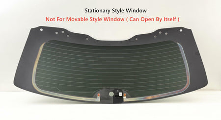 Stationary Heated Tempered Rear TailGate LiftGate Back Window Back Glass Compatible with Toyota Highlander 2008-2013 Models