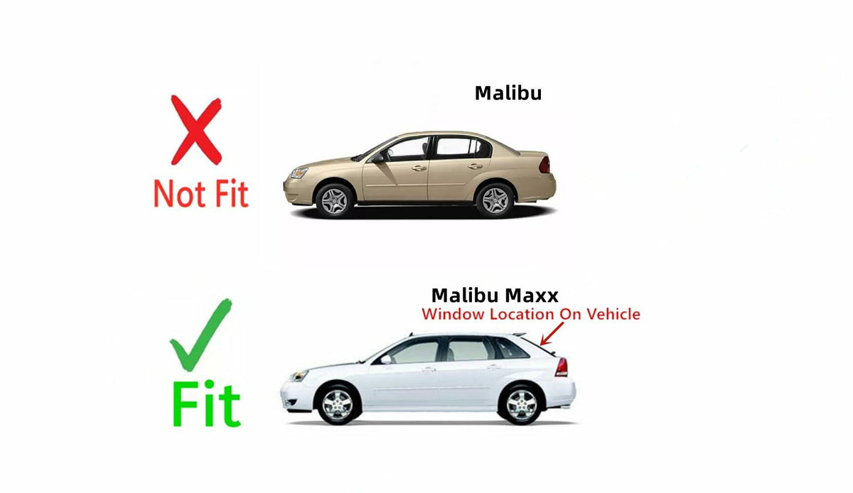 Heated Back Window Back Glass Compatible with Chevrolet Malibu Maxx 4 Door Hatchback 2004-2007 Models