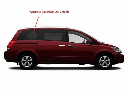 Tempered Power Style Passenger Right Side Rear Quarter Window Quarter Glass Compatible with Nissan Quest 2004-2010 Models