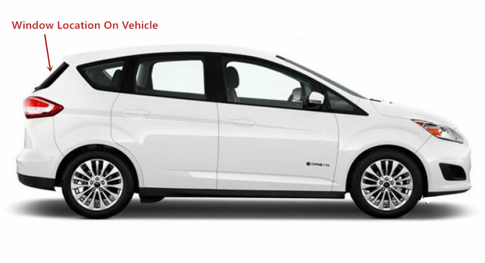 Heated Back Window Back Glass Compatible with Ford C-MAX 2013 Models
