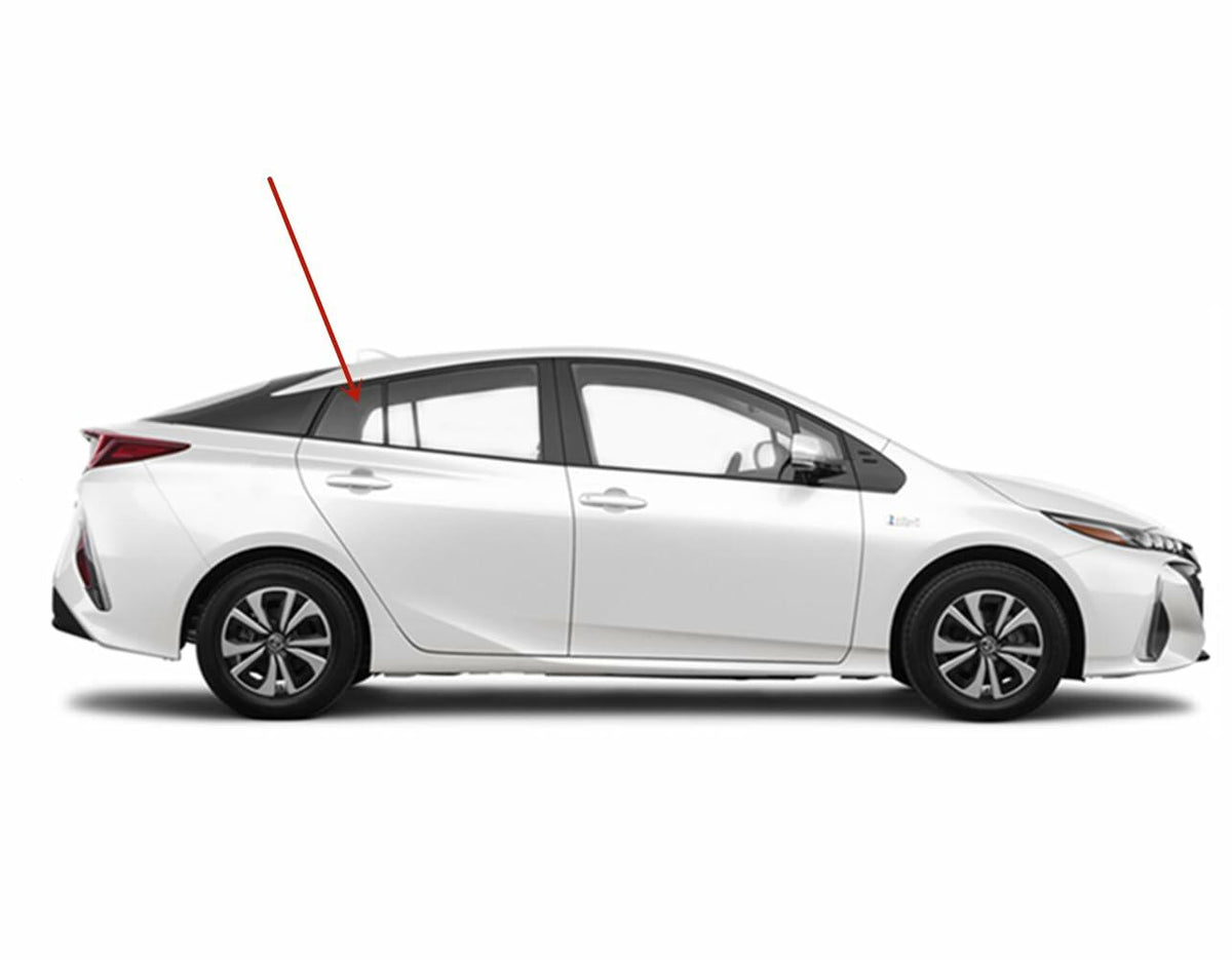 Passenger Right Side Rear Vent Window Vent Glass Compatible with Toyota Prius / Prius Prime 4 Door Hatchback 2016-2022 Models