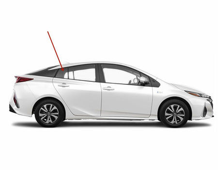 Passenger Right Side Rear Vent Window Vent Glass Compatible with Toyota Prius / Prius Prime 4 Door Hatchback 2016-2022 Models