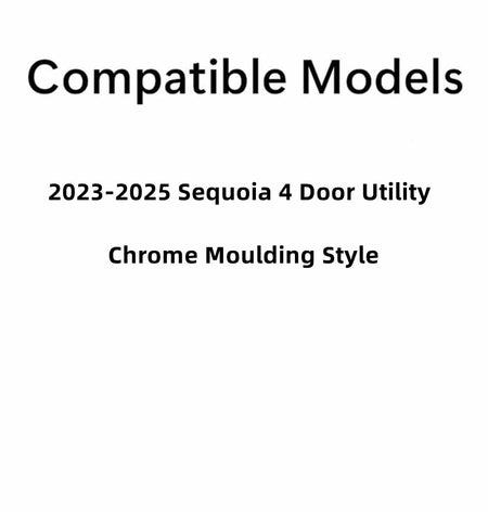 Chrome Moulding Passenger Right Side Quarter Window Quarter Glass Compatible with Toyota Sequoia 2023-2025 Models