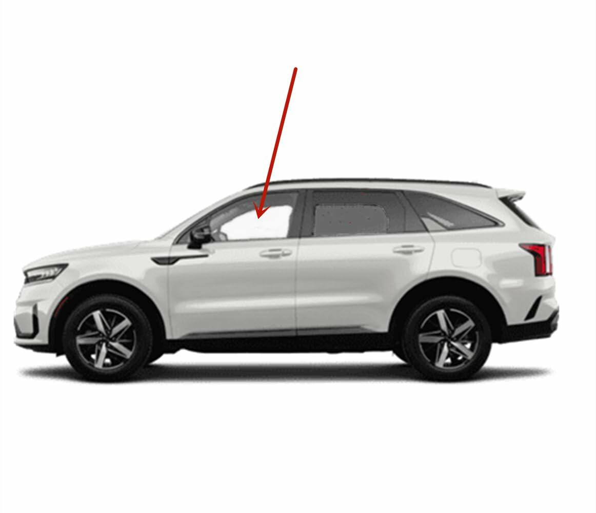 Tempered Driver Left Side Front Door Window Door Glass Compatible with Kia Sorento 2021-2026 Models