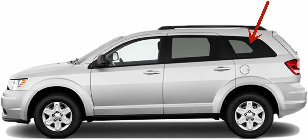 Driver Left Side Rear Quarter Window Quarter Glass Compatible with Dodge Journey 2009-2020 Models