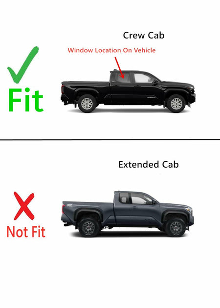 OEM With Aftermarket Attachments Tempered Passenger Right Side Rear Door Window Glass Compatible with Toyota Tacoma Crew Cab Pickup 2024-2026 Models