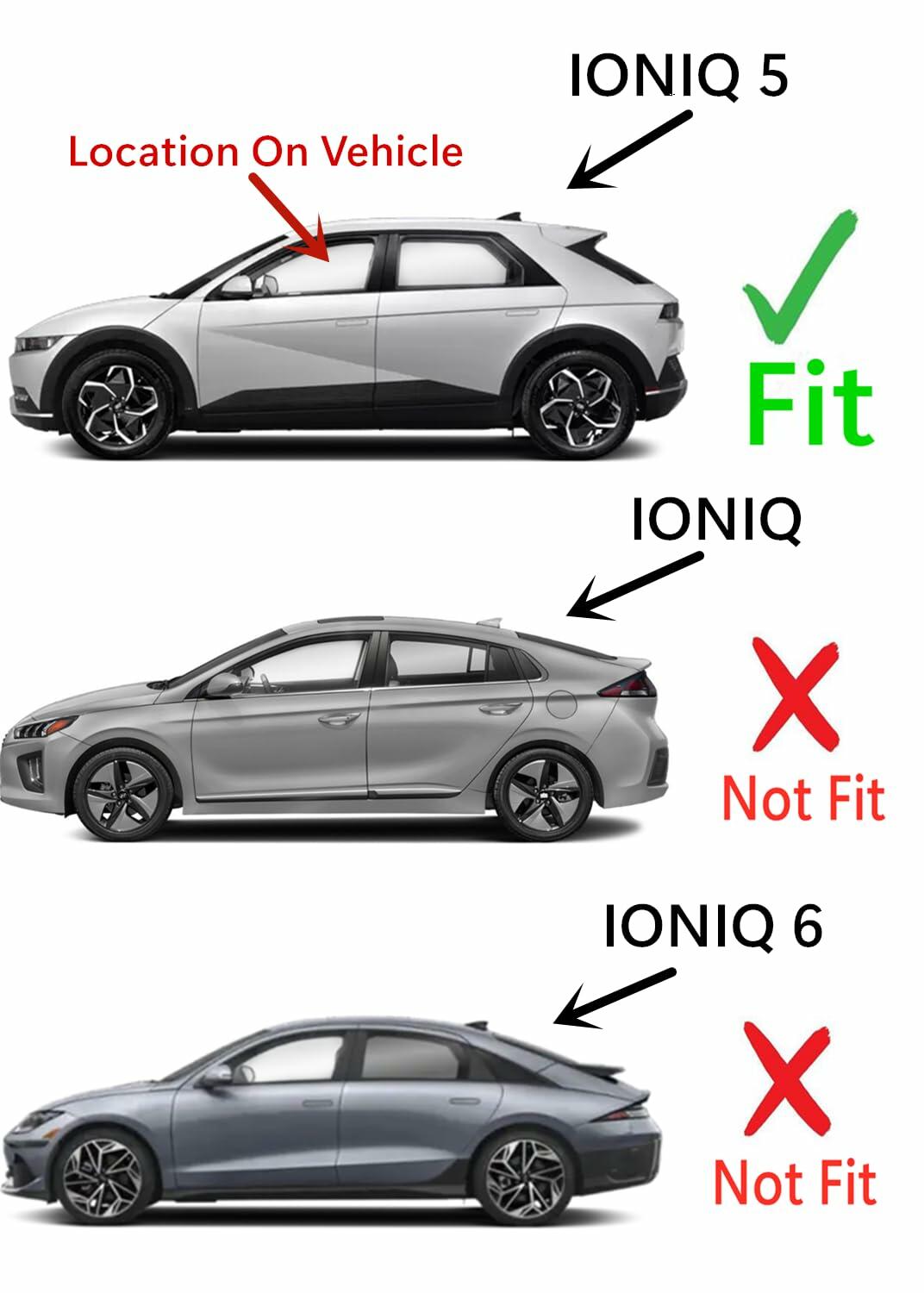 Laminated Driver Left Side Front Door Window Door Glass Compatible with Hyundai IONIQ 5 2022-2026 Models (Not For IONIQ / IONIQ 6)