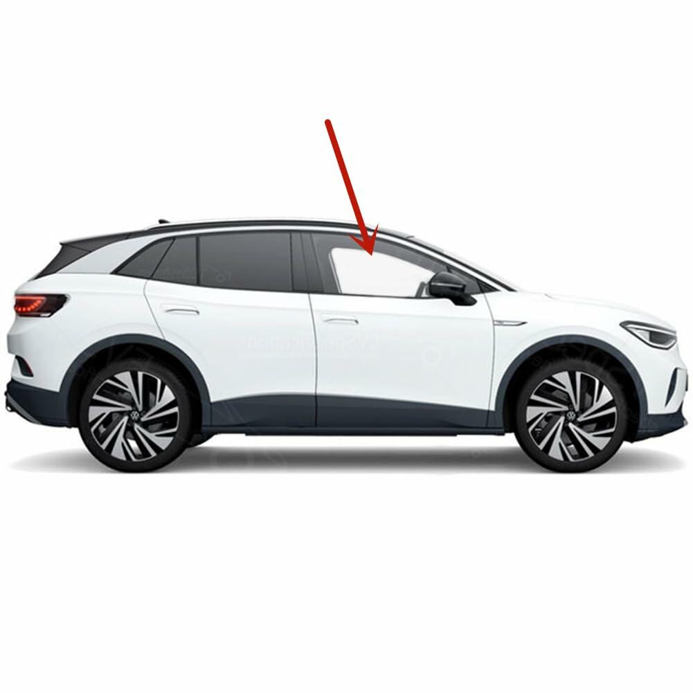 Tempered Passenger Right Side Front Door Window Door Glass Compatible with Audi Q4 E-TRON / Volkswagen ID.4 2021-2026 Models