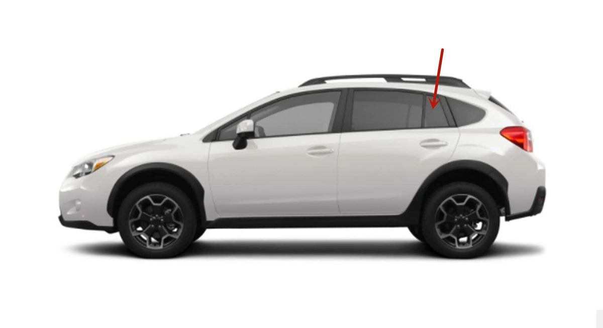 Driver Left Side Rear Vent Window Vent Glass Compatible with Subaru XV Crosstrek 2013-2017 Models