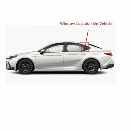 Tempered Driver Left Side Rear Vent Window Vent Glass Compatible with Toyota Camry 2025-2026 Models Glass Only