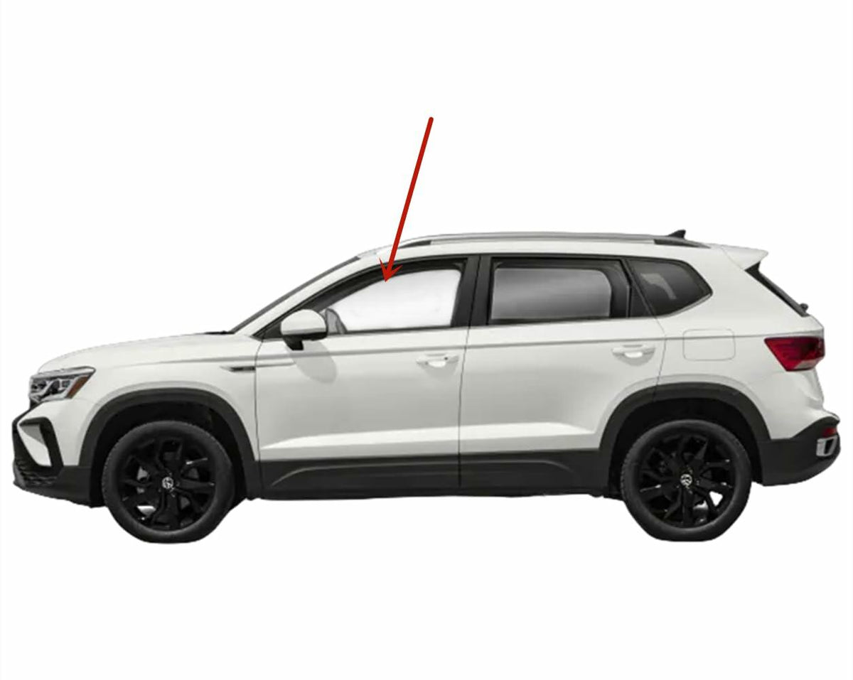 Tempered Driver Left Side Front Door Window Door Glass Compatible with Volkswagen Taos 2022-2026 Models