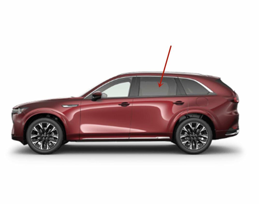 Tempered Privacy Driver Left Side Rear Door Window Door Glass Compatible With Mazda CX-90 2024-2026 Models