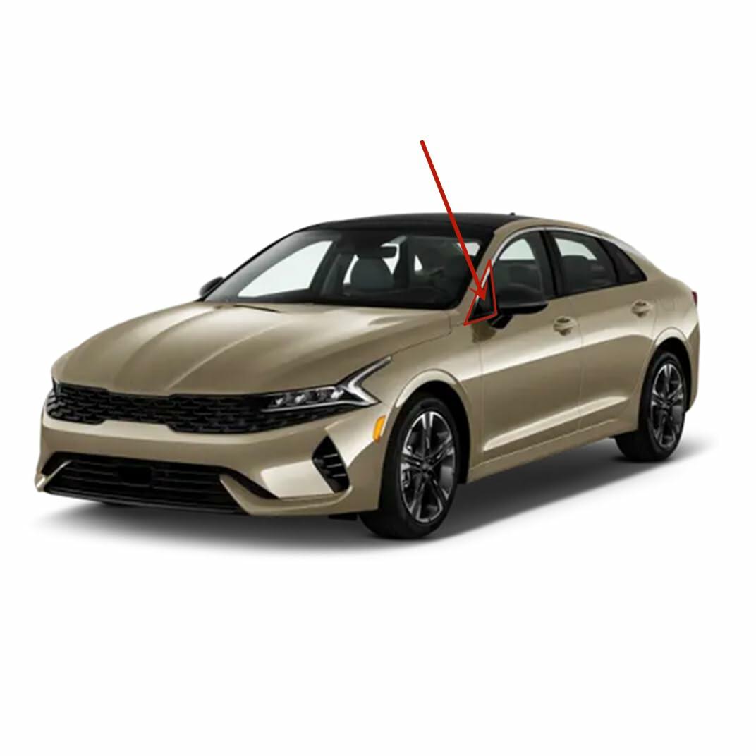 Tempered Driver Left Side Front Vent Window Vent Glass Compatible with Kia K5 2021-2026 Models
