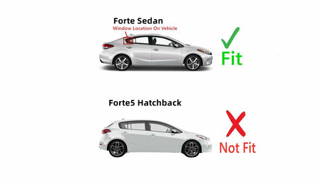 Passenger Right Side Rear Vent Window Vent Glass Compatible with Kia Forte 4 Door Sedan 2014-2018 Models
