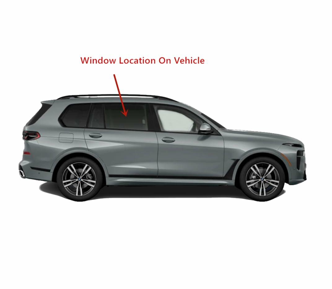 Laminated Passenger Right Side Rear Door Window Glass Compatible with BMW X7 2019-2026 Models