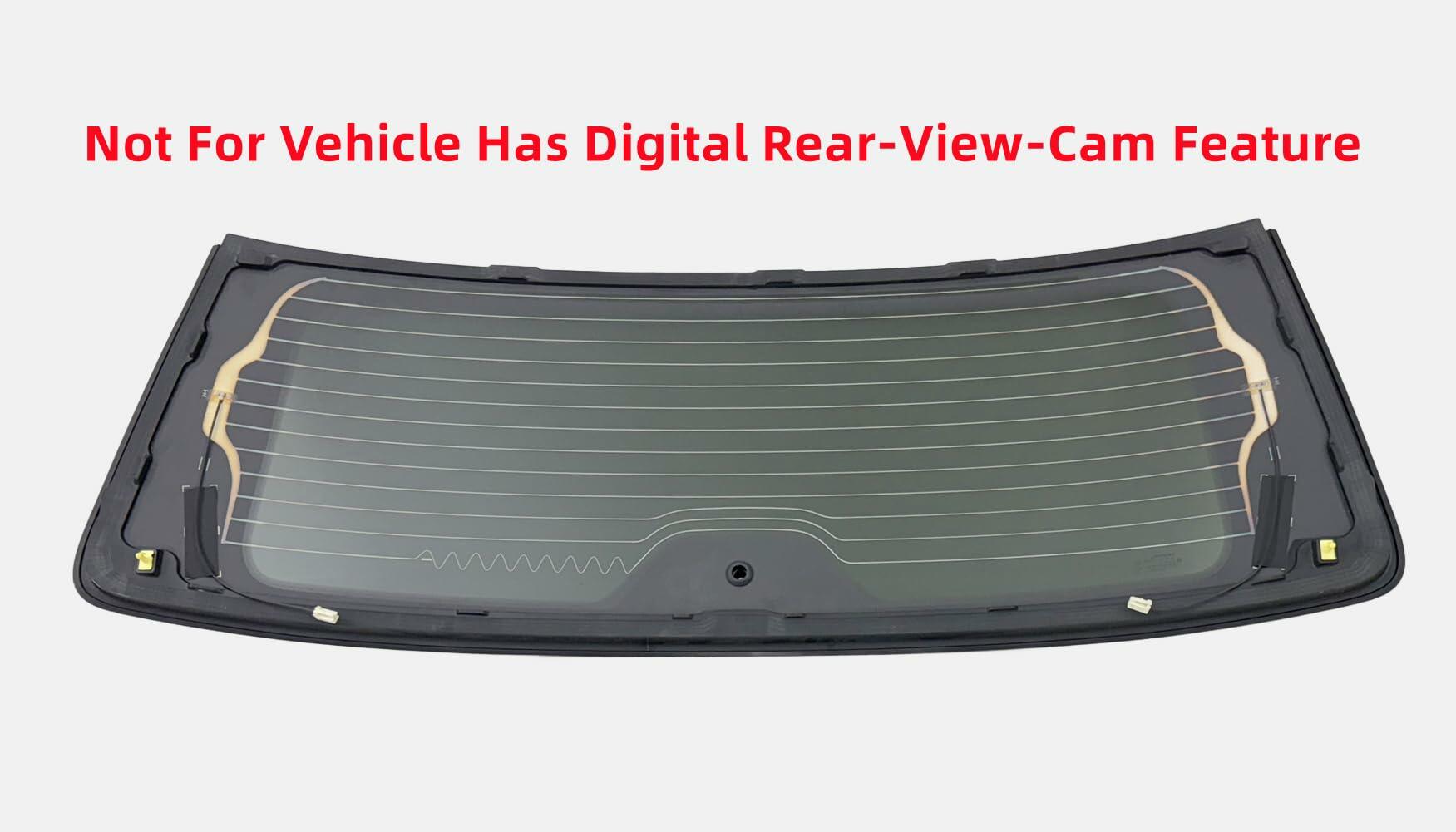 OEM Black Trim Heated Rear Back Tailgate Liftgate Window Glass Compatible with Jeep Wagoneer / Wagoneer L / Grand Wagoneer / Grand Wagoneer L 2022-2026 Models