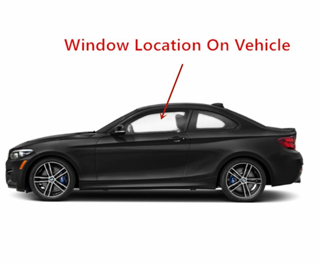 Tempered Driver Left Side Door Window Door Glass Compatible with BMW 228i 230i M2 M235i M240i 2-Door Coupe 2014-2021 Models
